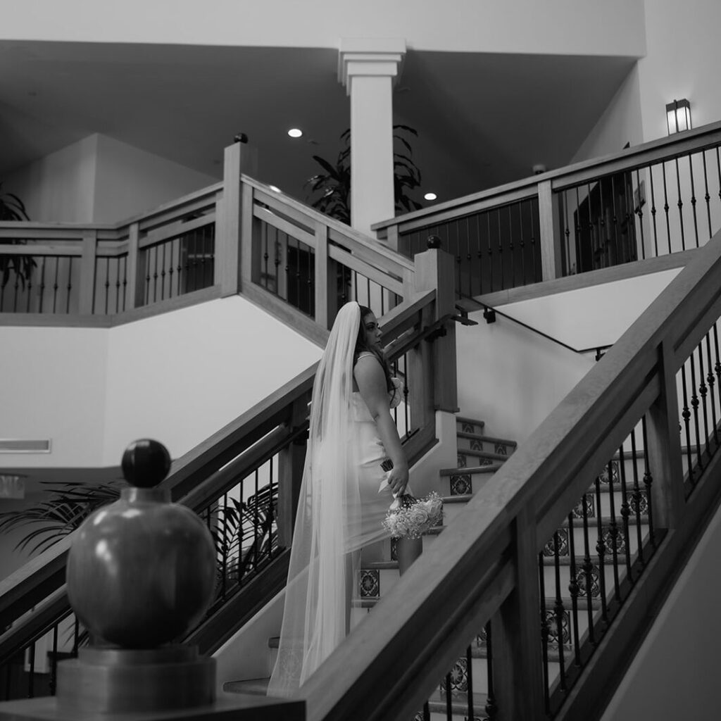 Laguna Hills Elopement photos at the staircase