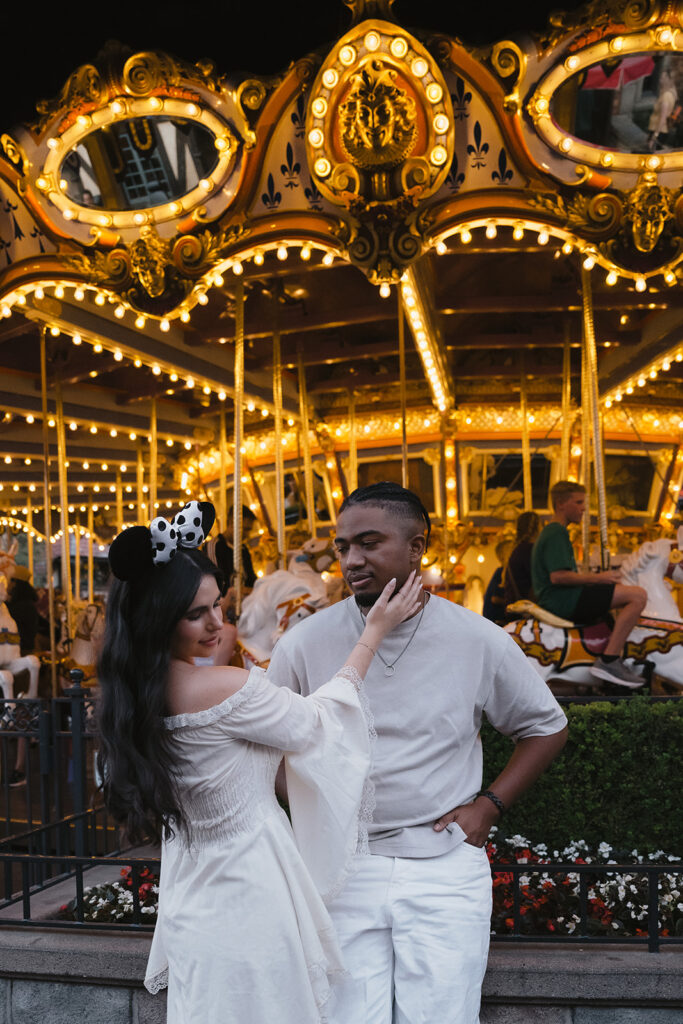 cute couple laughing with each other