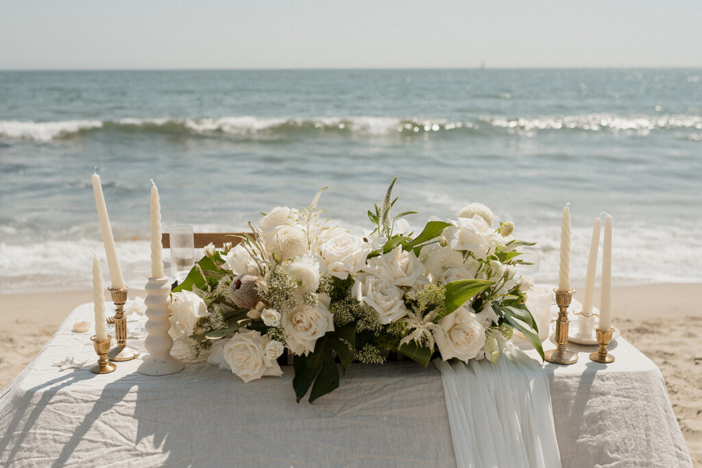 elegant decor at the elopement 