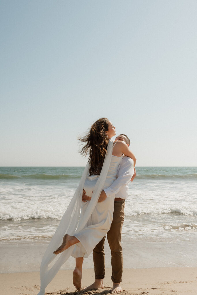 couple dancing at their romantic socal elopement 