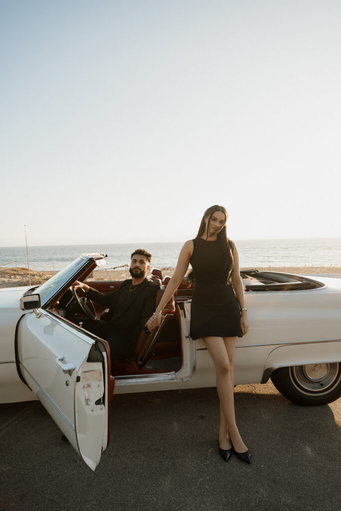 couple looking at the camera during their photoshoot