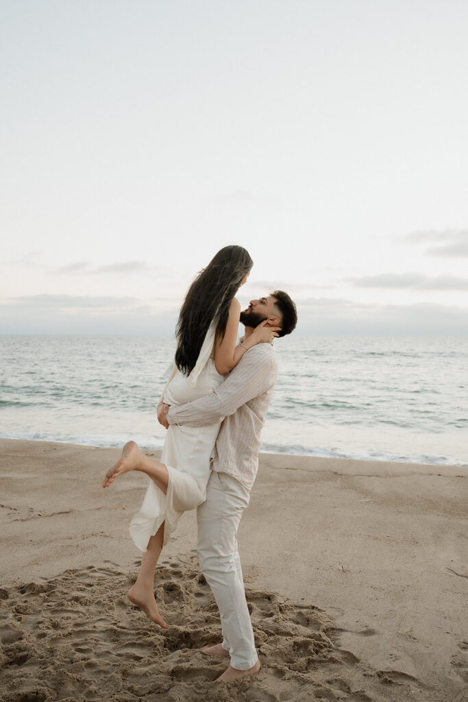 Romantic Beach Engagement Session in Malibu, CA