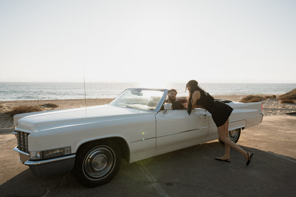 fun beach photoshoot in malibu