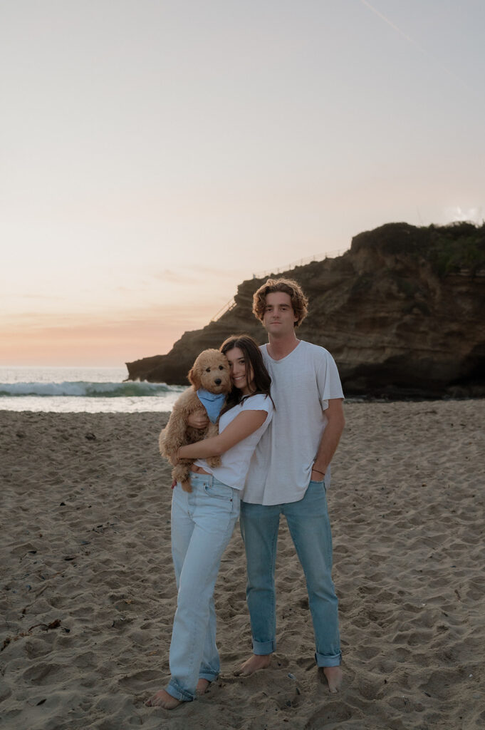 golden hour couples session at the beach 