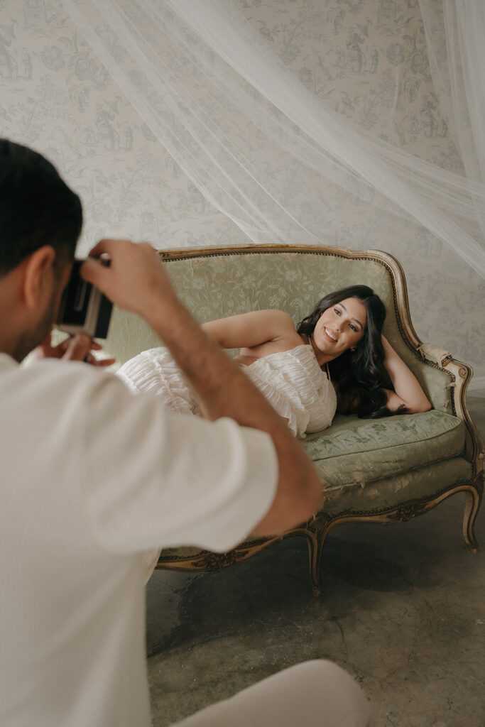 cute soon to be parents at their session