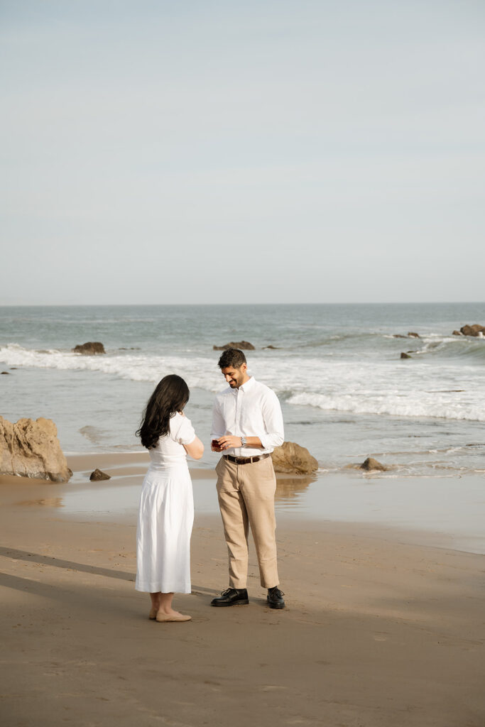 stunning golden hour proposal