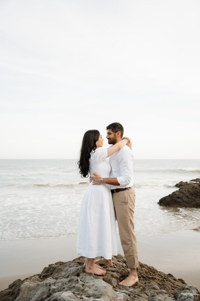 couple looking and laughing with each other