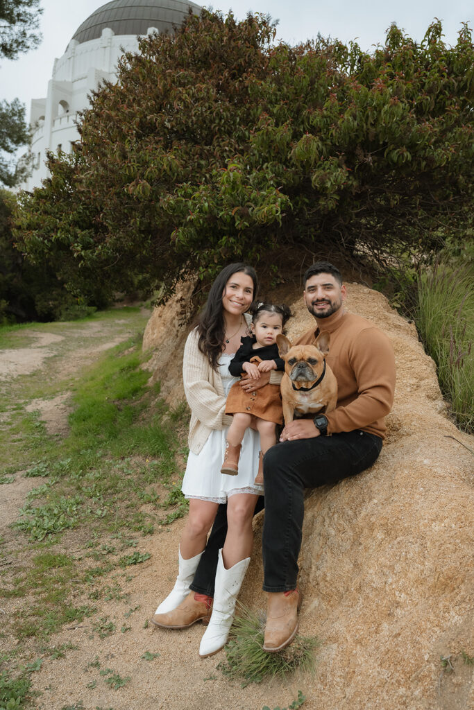 cute family portrait in LA