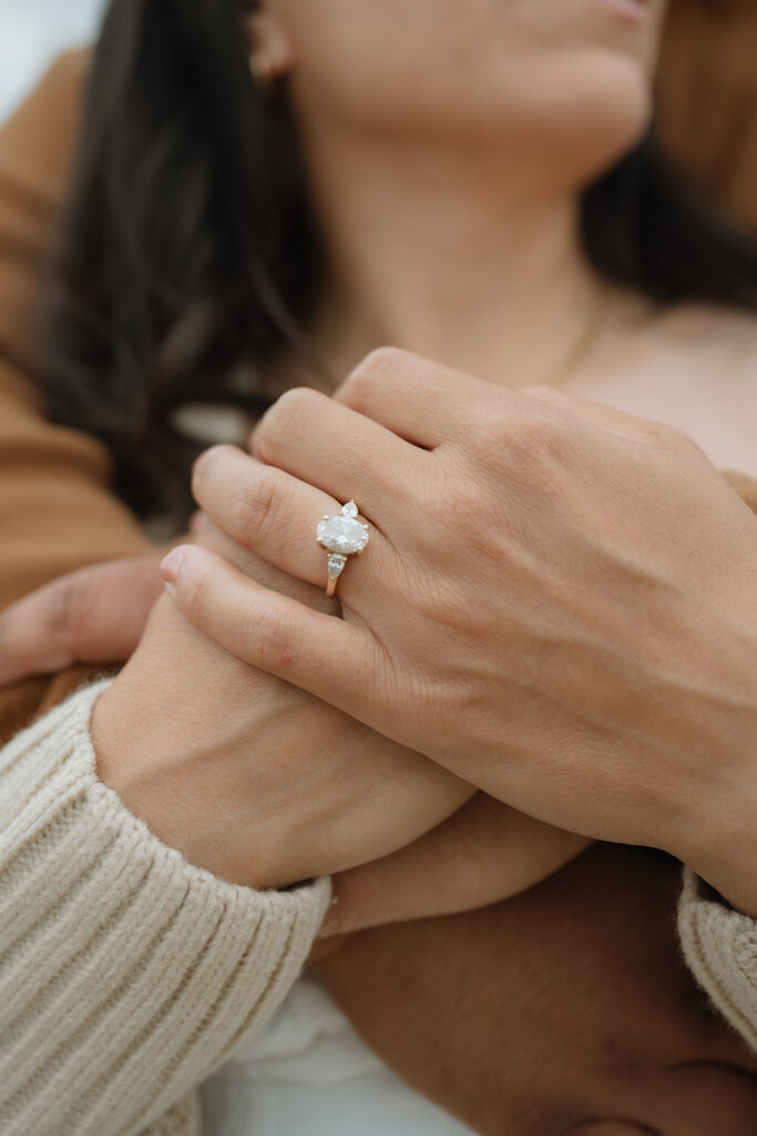 stunning closeup shot of the engagement ring
