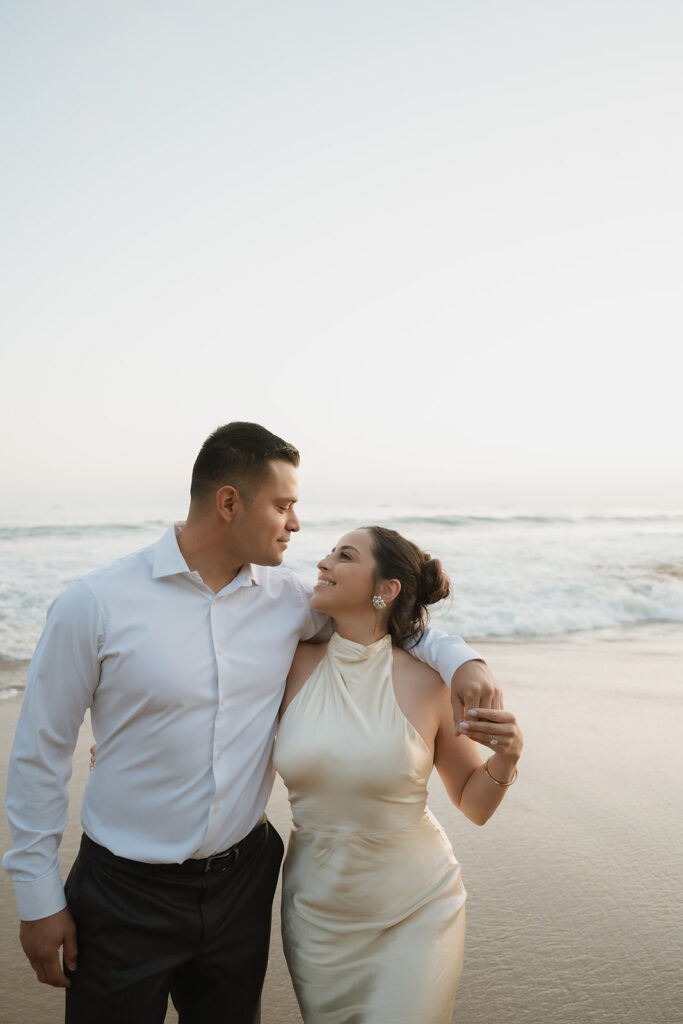 newly engaged couple at their photoshoot