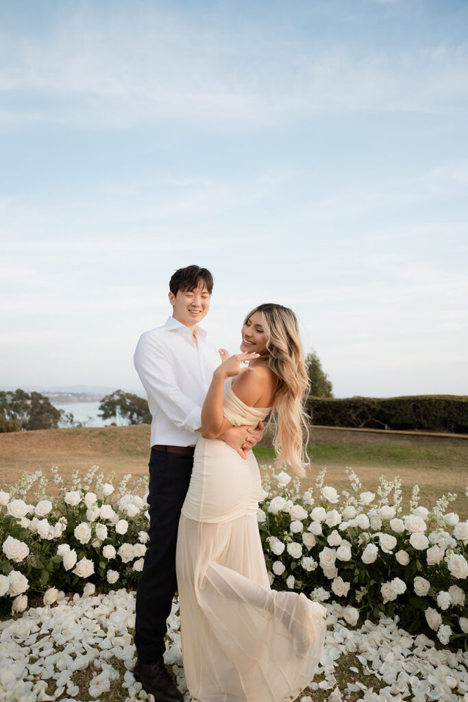 funny picture of the newly engaged couple