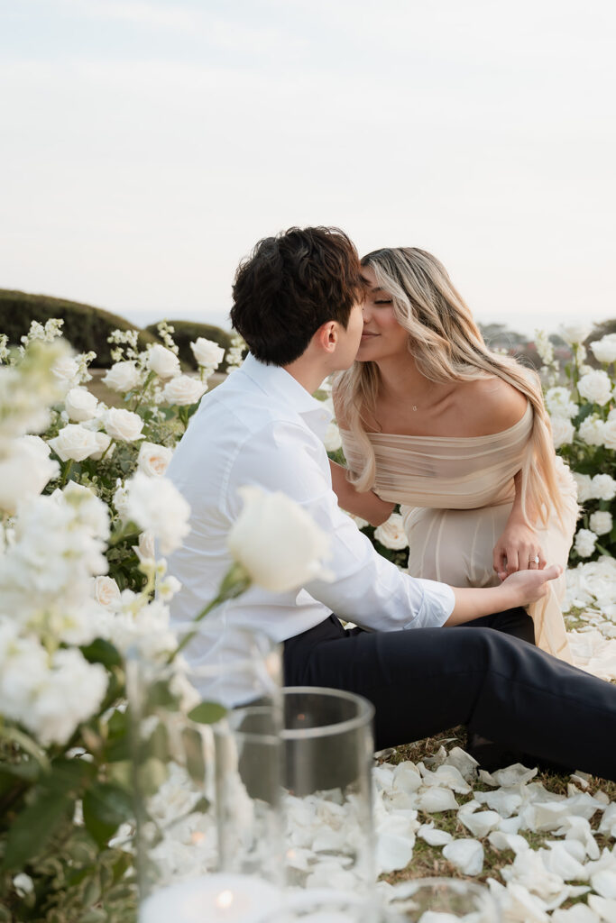 happy couple at their dream proposal