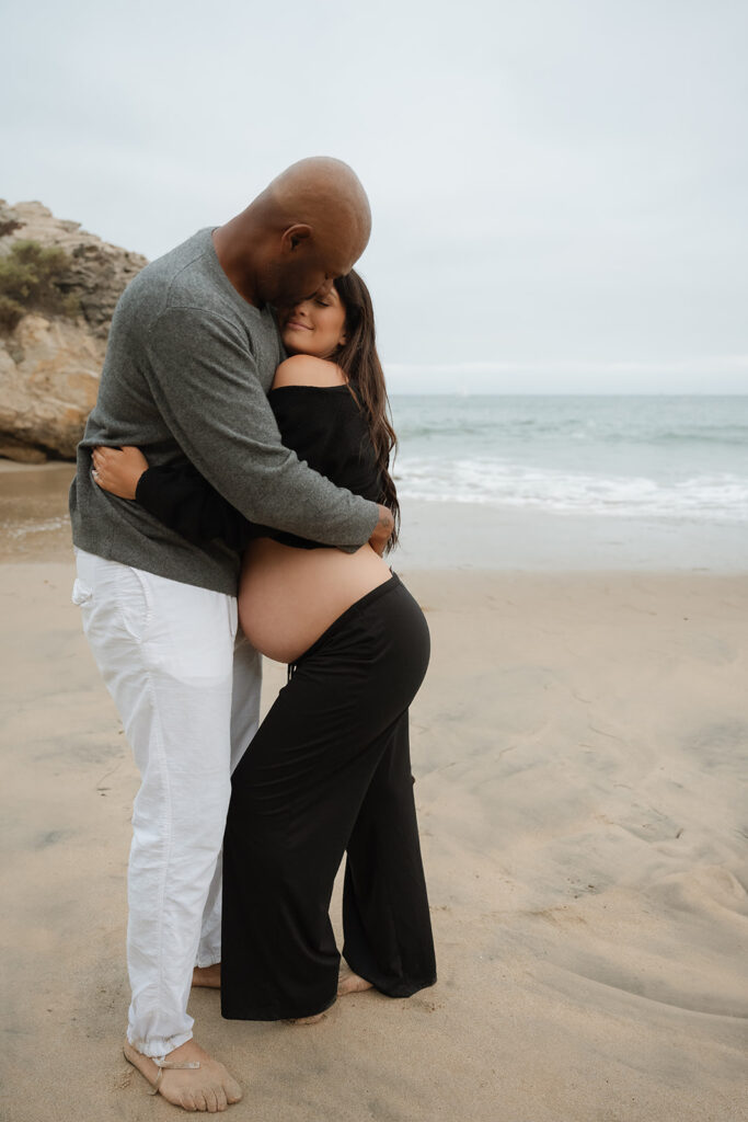 cute couple smiling at their dream photoshoot  