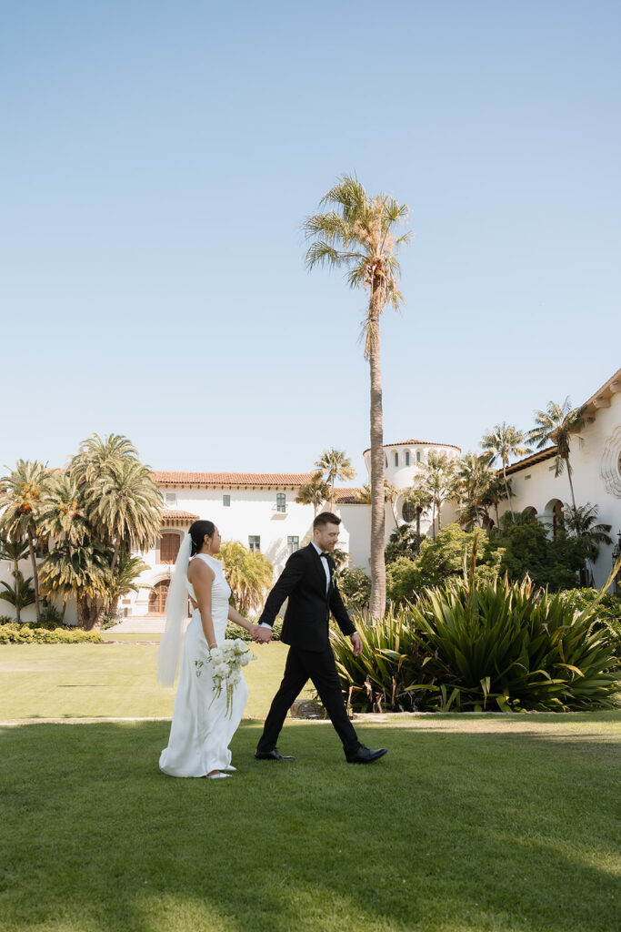 Dylan & Danica’s Romantic Santa Barbara Courthouse Elopement