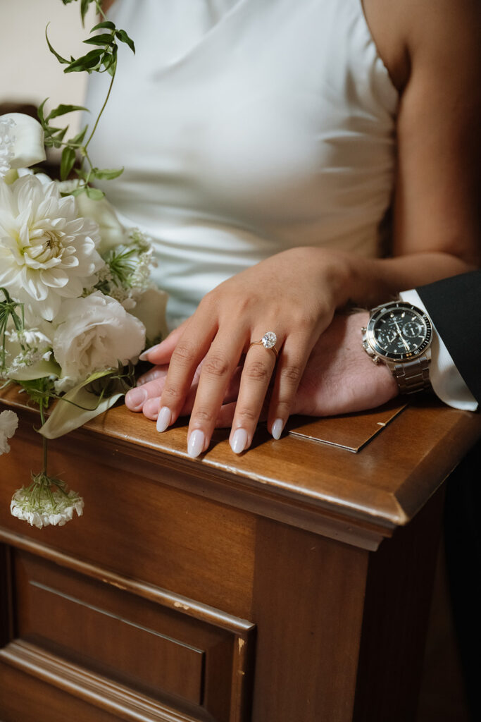 stunning closeup shot of the wedding rings