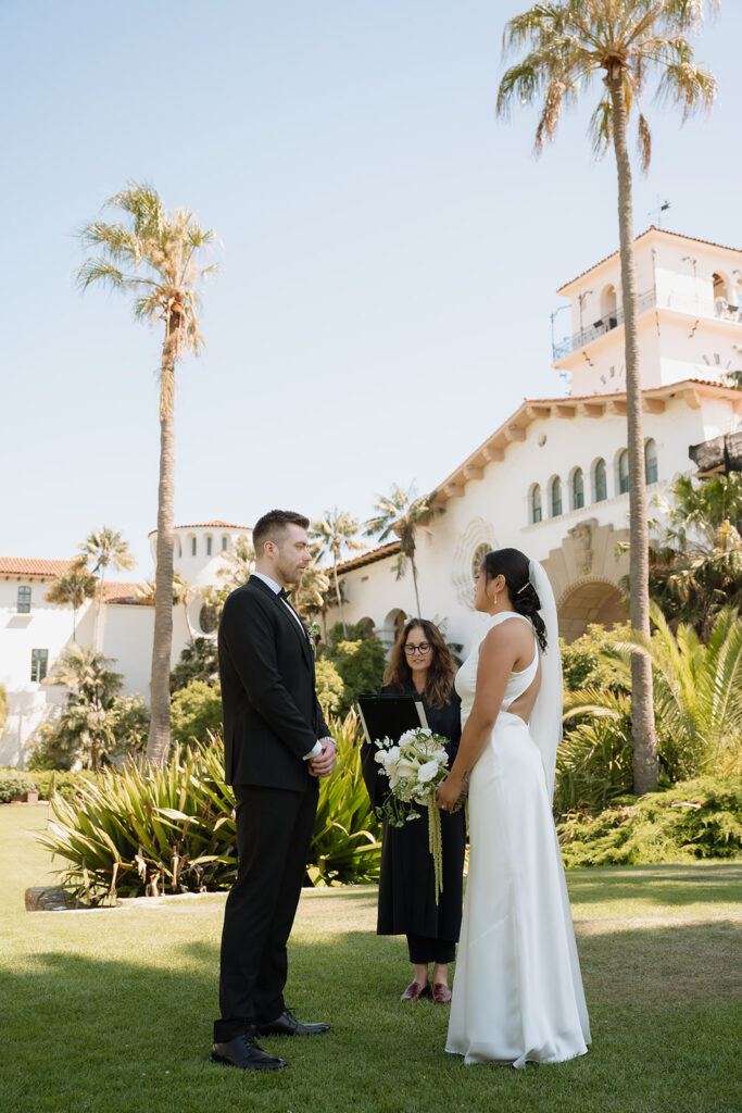 cute couple at their intimate ceremony