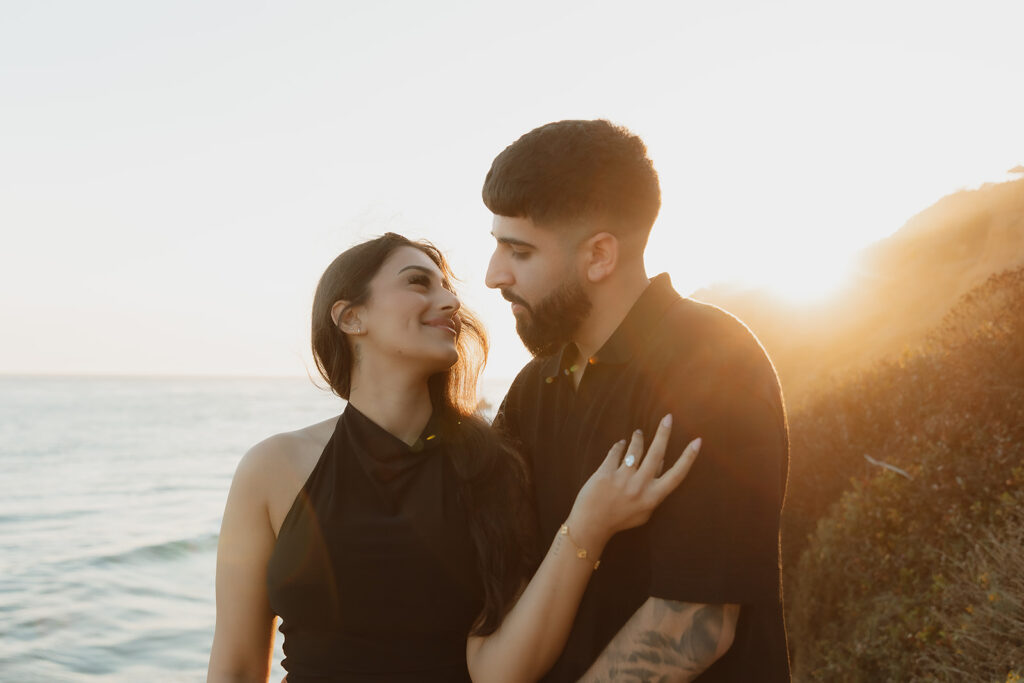 Parman & Simran’s Romantic Malibu Proposal with a Sunset Serenade