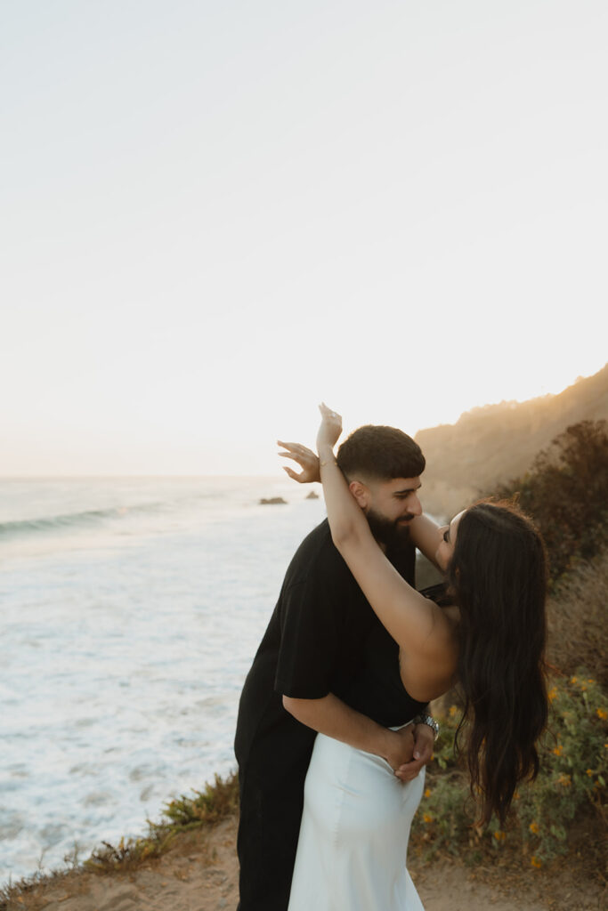 Parman & Simran’s Romantic Malibu Proposal with a Sunset Serenade