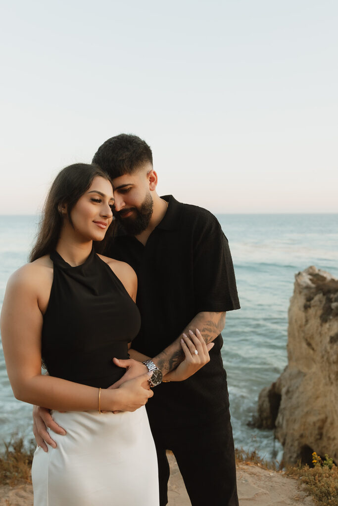 golden hour proposal in malibu