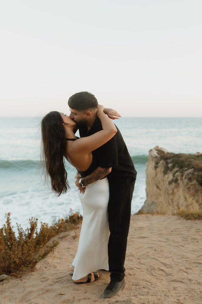 happy couple at their romantic photohsoot