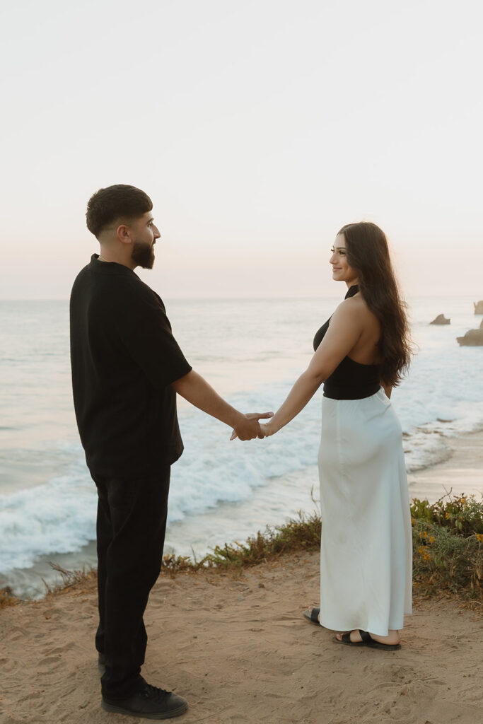 Parman & Simran’s Romantic Malibu Proposal with a Sunset Serenade