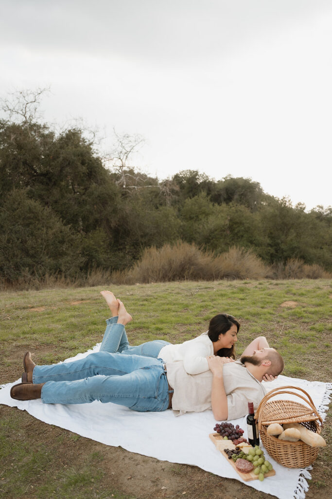 Brittany & Jared’s Relaxed Picnic Date Photoshoot in Chino Hills