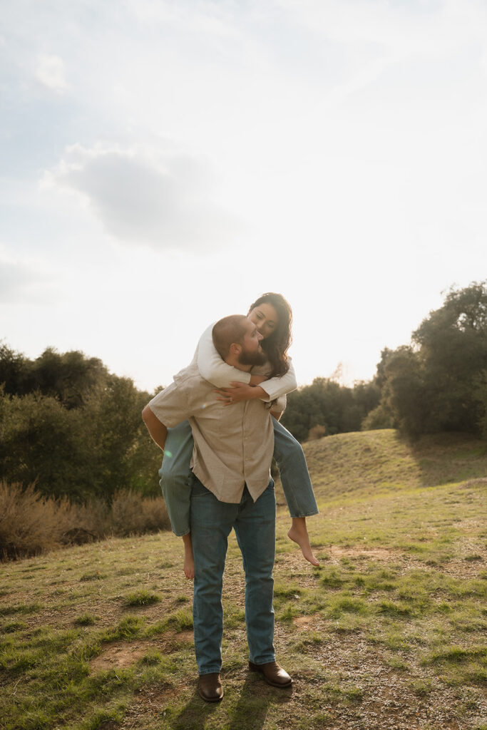 Playful couple session in Chino Hills