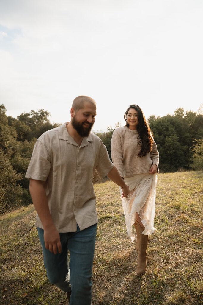 Fun and romantic golden hour couple photos